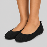 Knit Slip-On Flats with Round Toe