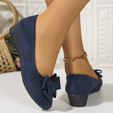 Bow Detail Ballet Flats with Round Toe