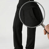 Wide-Leg Pants with High Waist and Front Seam
