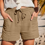 Zeline | Cotton Drawstring Shorts Women Summer Relaxed Casual