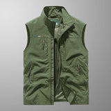 Men's Zip-Front Vest with Zipper Pockets