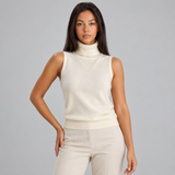 Fitted Sleeveless Turtleneck Top