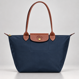 Women's Tote Bag with Long Shoulder Straps and Zipper Closure
