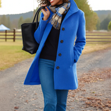 Wool Trench Coat with Button Front
