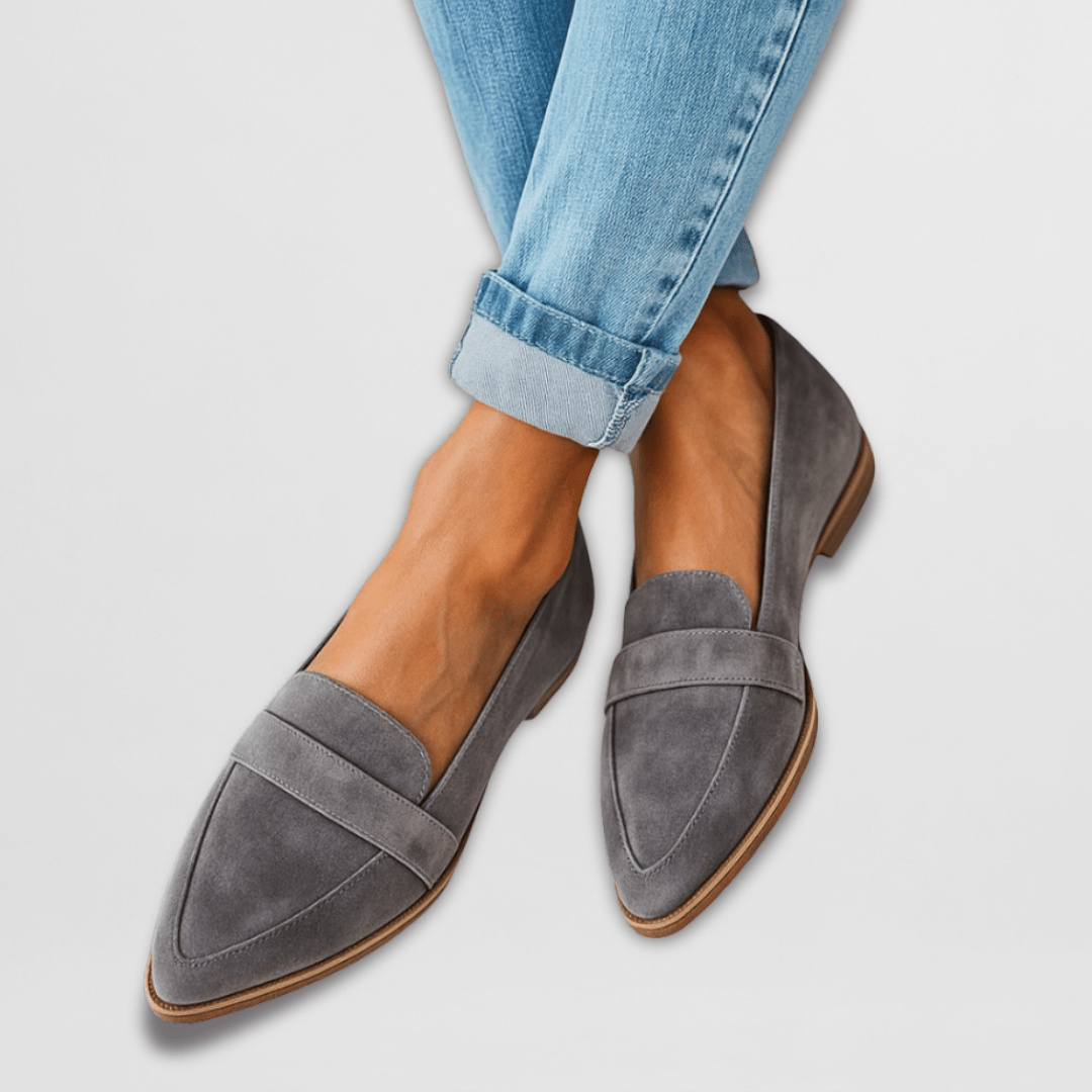 Solviera | Suede Loafers Women Pointed Slip-On Comfort Shoes
