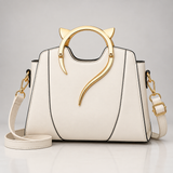 Stitched Top Handle Bag with Shoulder Strap