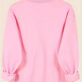 Women's Round Neck Sweater with Long Sleeves for Everyday Wear