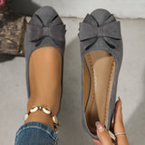 Bow Detail Ballet Flats with Round Toe