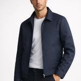Tailored Fit Jacket with Zip Front and Collar