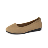 Knit Slip-On Flats with Round Toe