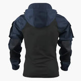 Colorblock Hooded Jacket with Quarter-Zip