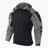 Colorblock Hooded Jacket with Quarter-Zip