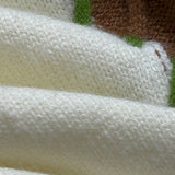 Patchwork Cable Knit Sweater with Round Neck