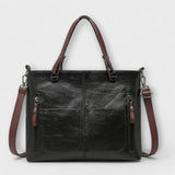 Tote Bag with Front Zip Pockets and Crossbody Strap