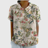 Solene | Floral Button Elegant Blouse Women Summer Casual