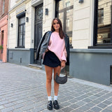 Oversized Mock Neck Knit Sweater
