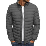 Full Zip Puffer Jacket with Stand Collar