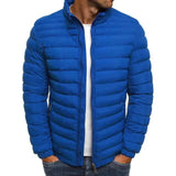 Full Zip Puffer Jacket with Stand Collar