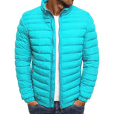 Full Zip Puffer Jacket with Stand Collar