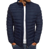 Full Zip Puffer Jacket with Stand Collar