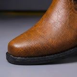 Harness Ankle Boots with Buckle Strap and Block Heel