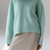 Oversized Knit Sweater with Crew Neck
