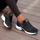 Lace-Up Mesh Knit Sneakers with Chunky Sole