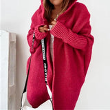 Hooded Longline Knit Cardigan with Open Front