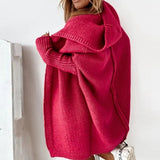 Hooded Longline Knit Cardigan with Open Front