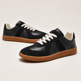 Low-Top Sneakers with Color Block and Round Toe