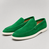 Slip-On Loafers with Round Toe and Flat Sole