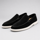 Slip-On Loafers with Round Toe and Flat Sole