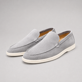 Slip-On Loafers with Round Toe and Flat Sole