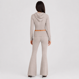 Knit Two Piece Set Foldover Waist Women