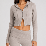 Knit Two Piece Set Foldover Waist Women