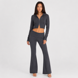 Knit Two Piece Set Foldover Waist Women