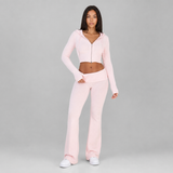 Knit Two Piece Set Foldover Waist Women