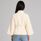 Cape Coat High Collar Belted Women