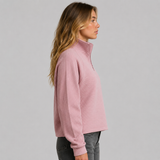 Women's Ribbed Quarter Zip Sweatshirt