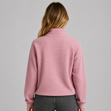 Women's Ribbed Quarter Zip Sweatshirt