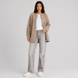 Women's Oversized Cardigan Snap Button