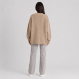 Women's Oversized Cardigan Snap Button