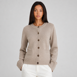 Women's Fitted Button Front Cardigan