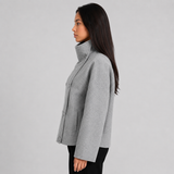 Stand Collar Cropped Trench Coat