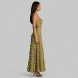 Floral Lace Spaghetti Strap Maxi Dress Women