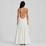 Floral Lace Spaghetti Strap Maxi Dress Women