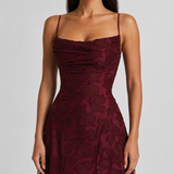 Floral Lace Spaghetti Strap Maxi Dress Women
