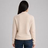 Notched Collar Button-Up Knit Cardigan