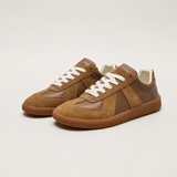 Low-Top Sneakers with Color Block and Round Toe