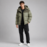 Oversized Hooded Puffer Jacket with Zip Front
